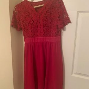 Classy red dinner party dress!